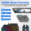 액세서리 Bluetoothcompatible 모바일 게임 키보드 및 Android 및 iOS Pad Phone Tablet Pubg Gaming 용 마우스 어댑터 변환기