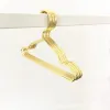 wholesale Perchas para ropa para perros 25 cm 20 cm 15 cm 12 cm diseñador Pet Gold Metal Ropa Camisas Display Hanger Rack Pequeño Fuerte ropa de abrigo Abrigos caballos más secos ABRIGO GANCHO