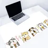 Descansa teclado dos desenhos animados kawaii gato armadilha gamer mousepad rosa bonito mouse pad deskmat grande tapete de pulso acessórios de descanso de pulso tapete de mesa