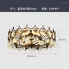 Ceiling Lights Crystal Luxury LED Light Black Or Gold Round Lamp For Living Room Restaurant Bedroom Hall Deco Panel