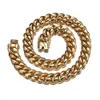 30inch 6/8/10/12/14/16/18/20/22mm New Men's Cuban gold Necklace 18k solid gold fill thick Cuban Chain Cuban encrypted chain