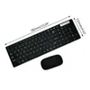 Combos universal silent ultrafino 2.4g teclado sem fio e mouse configurado para laptop pc