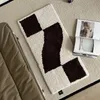 Moderno semplice quadrato floccato tappeto decorazione della casa camera da letto comodino coperta soggiorno galleggiante davanzale assorbente coperta antiscivolo