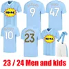 HAALAND 23 24 camisas de futebol DE BRUYNE PHILLIPS 2023 2024 Home Away Third fans player CIDADES GREALISH STERLING MAHREZ FODEN Manchesters camisa de futebol masculino kit infantil