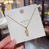 Pendentif Colliers Plante Fleur Marguerite Zircon Amour Coeur Fête Des Mères Cadeau Collier Femme Fille Mariage Bénédiction Bijoux