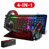 Reiniger 87Ha 4in1 Gaming Keyboard Maus Headset Combo 104 Tasten Ergonomic Gamer Keyboard Game Maus Gaming Stereo Headset Mouse Pad