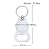 Клавичные корректы Lanyards Metal Bottle Opener Creative Gift Gift Keyring Home Kitchen Tools Drop Delive Fashion Accessories dhz3f