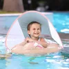 Sand Play Water Fun Baby Swimming Float with Sun Canopy Inflatable Infant Floating Swim Rings Kids Swim Pool Accessories Circle Bathing Summer Toys 230526