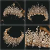 Haarclips Barrettes Crown For Women Wedding Accessories Bridal Hoofdtooi verloving Sieraden Handgemaakte kralen Kronen Hoge kwaliteit An DH7N8