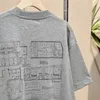 グレーファッション Tシャツ男性女性 Tシャツ Tシャツアパレルトップスカジュアルレター