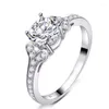 Küme halkaları yh romantik aşk, mo sangshi kadın yüzüğü üst düzey lüks taklit elmas Amerika Birleşik Devletleri'nden ithal edilen elmas önermek