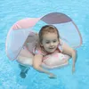 Sand Play Water Fun Baby Swimming Pool Float Ring with Sun Canopy Infant Learn Swim Inflatable Swimming Accessories Water Float Kids Summer Toy Gift 230526