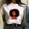Damen-T-Shirts, 2023, Persönlichkeit und interessantes Muster, Wunsch, modisches Hemd, afrikanischer Mädchendruck, locker