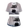 T-Shirts Teen Wolf Science Fiction 3D Custom Tracksuit Women Two Piece Set Summer Short Sleeve Crop Top+Shorts Girls Casual Streetwear