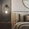 Vägglampor Vintage Modern Crystal Light Goosenhals Matsal sätter deco LED Swing Arm Bed Lamp Exteriör