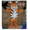 Big Tiger Animal Mascot Costumes Carnival Hallowen gåvor unisex vuxna fancy party spel outfit semester utomhus reklamdräkt kostym