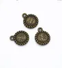 Charms 100pcs 7x9mm Antique Silver Cor Good Luck Fu Round Pinging for DIY Jewelry Making F0821