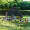 Tents and Shelters Camping Folding Portable Tent Outdoor Off The Ground Tent Single Person Aluminum Alloy Mosquito Net Waterproof UV Resistant tent 230526