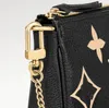 7a oryginalne skórzane torby sprzęgła mini pochette Accessoires Ikoniczna moda damska torebka wieczorne sprzęgło zippy łańcuch portfel moneta