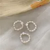 Anillos de racimo de perlas de imitación, anillo de cuerda elástica a la moda, amor Simple, melocotón, en forma de corazón, regalo de joyería para mujeres y niñas