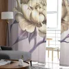 Gordijn bloemen kunst pure gordijnen voor woonkamer de slaapkamer voile organza decoratieve gordijnen tule