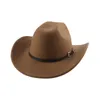 2023 Cowboy Hat Western Cowboy Cowgirl kapelusz czapki kowbojskie czapki dla mężczyzn szerokie grzbiet khaki kawa czarny brytyjski top sombrero hombre sombrero