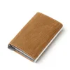Portefeuilles Business Bank Holder Hommes Wallet Coin Leather Aluminium Box CardHolder With Money ClipsPurse Billetera