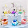 Party Favor Animal Bubble Milk Tea Keychain Creative Mini Coconut Beverage Acrylic Moving Liquid Oil Drop Smyckespresent Dh66