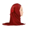 Moslimmeisjes Hoofdkleding Diamant Tassel Hajab Kinderen Islamitisch Gebed Hoofdscherm Arabische zacht gewikkelde sjaals Shawls voor 2-6 jaar
