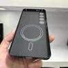 Custodia sottile magnetica in aramide in vera fibra di carbonio per Meizu 20 Pro Cover ad anello in metallo