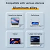 Controla o alumínio de alumínio 17 polegadas laptop cooler 2 ventilador 4 ventilador dobrável laptop resfriamento bloco de notebook para book air pro ipad