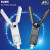 Yönlendiriciler Kuwfi 4G LTE WiFi Yönlendirici 150Mbps Kablosuz Modem 4G WiFi Sim Kart USB Hotspot Cep Mifi Wifi Dongle harici anten ile