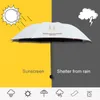 Regenschirme Anti-UV-Regenschirm 8 Knochen Sonnenschirm Schwarzer Gummistoff Furl Zubehör Gartenhof Regnerischer Tag