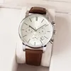 2023 nouvelle montre hommes loisirs diamant montres or boîtier en acier cuir Quartz montre-bracelet bracelet mâle Relogio Masculino BOSS11