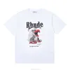 Designermode Kleidung T-Shirts T-Shirt Modemarke Rhude Los Angeles Limited Signature Eagle Print Sommer Casual Unisex Lose Kurzarm T-Shirt Baumwolle Streetwe