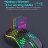 Мыши Highend, легкая USB-проводная игровая мышь RGB, 4000 точек на дюйм, сотовая полая для компьютера, ноутбука, белый, черный, программирование макросов