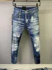 Dsquad2 Jeans Herren, Luxus-Designer-Denim-Jeans, perforierte Hosen, Dsquare Jeans, lässige Mode, trendige Hosen, Dsquad2 Herrenbekleidung, US-Größe 28–38, 9819