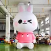 Partihandel 6mh 20ft marknadsföringsförsäljning Uppblåsbar maskot Tecknad karaktär Animal Colorful and Rabbit Customized Lifelike Advertising
