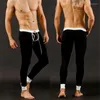 Men's Pants Warm-Keeping Leggings Long Modal Thin Johns Slim-Fit Sexy Gun Separation Solid Color Mid-waist