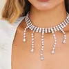 Brilha design exclusivo sentindo nova moda de moda com colar de borla multi-camada temperamento luxuoso colar de diamante brilhante de diamante completo