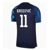 Croacia Soccer Jersey 2024 2025 Croatie National Team 24 25 Camisa de fútbol Kit para niños Set a casa White Away Blue Uniforme Modric Pasalic Kovacic Kovacic