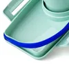 Kök lagringsorganisation yfashion halva flip matlåda tank lufttäta plastbehållare förseglade burkar för grova spannmålskorn