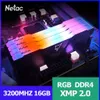 RAMs Netac Ram memory ddr4 memory 3600mhz ddr4 RGB ecc 3200MHz 3600mhz 8GBx2 16GB 32GB XMP 1.35v for Desktop Gaming Memory Module Ram