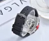 Montre de haute qualité Bracelet en silicone Ghost Head Skull montre pour homme Skull sport mode luxe quartz creux montre pour femme