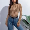 Designer T-shirts Hollowed Out Blouses Women's Knits & Tees Fashion shirts Retro Relief Hollowed Out Ice Silk Long Sleeve Tops Outfits