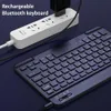 Tangentbord mini trådlöst Bluetooth -tangentbord för iPad mobiltelefon surfplatta mute -knapp laddningsbart tangentbord för Android iOS -fönster