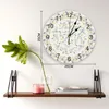 Horloges murales feuillage jaune fleurs décor à la maison moderne cuisine chambre chambre salon horloge