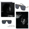 Sunglasses Square Rimless Sunglasses Men Women Trendy Vintage Brand Design Big Frame Flat Top Sun Glasses For Female Eyewear UV400 230526