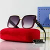 Golden Semi-Rimless Sunglasses for Women Luxury Designer Mens Eyeglasses Interlocking G Gradient Lens man sunglass goggle sun glasses