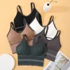 Tenue de yoga sous-vêtements féminins beauté dos soutien-gorge de sport une pièce jarretelle bas gilet-style bralette froncés hauts enveloppés pour les filles